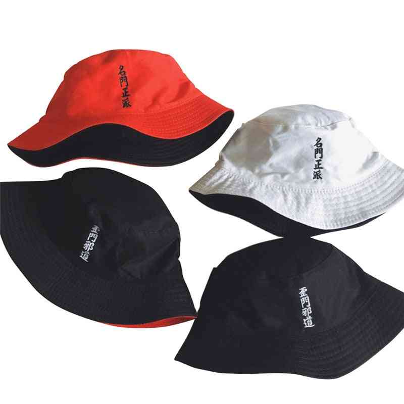 двустранна, предпазваща от слънце, сгъваема лятна шапка за кофа за жени - външна слънцезащитна шапка за лов