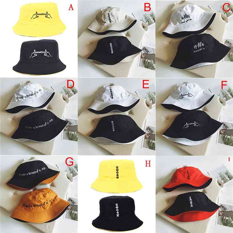 Double-sided, Sun Prevent, Foldable Summer Bucket Hat For Women - Outdoor Sunscreen Hunting Cap