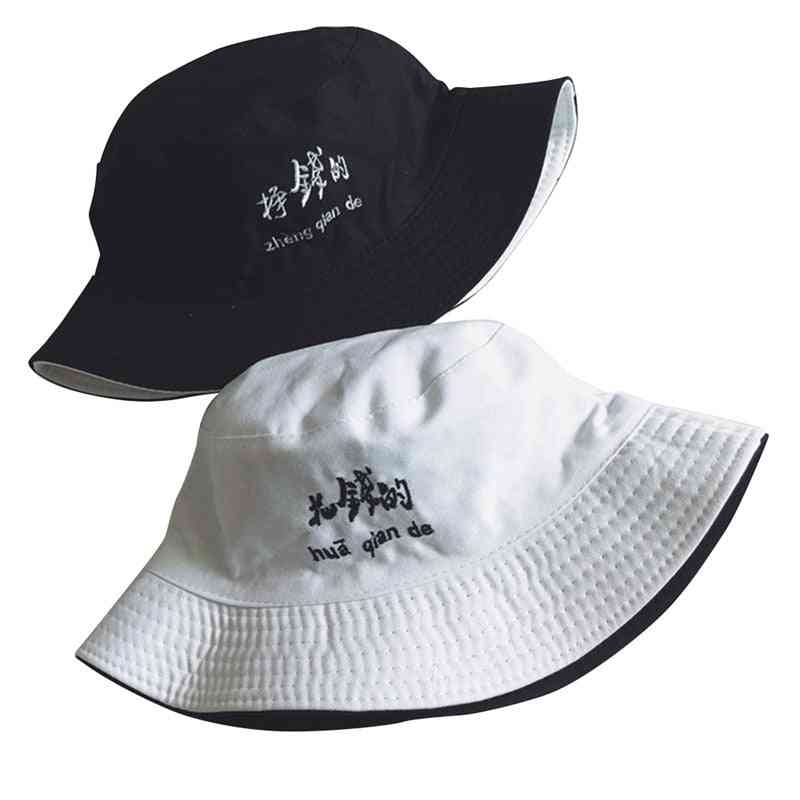 כובע דלי קיץ דו צדדי, מונע שמש, מתקפל לנשים - כובע ציד קרם הגנה חיצוני