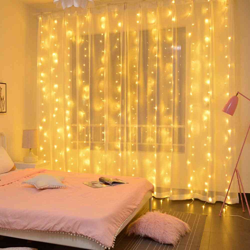 Light Led Curtain Fairy String , Christmas, New Year, Wedding Decorations For Home