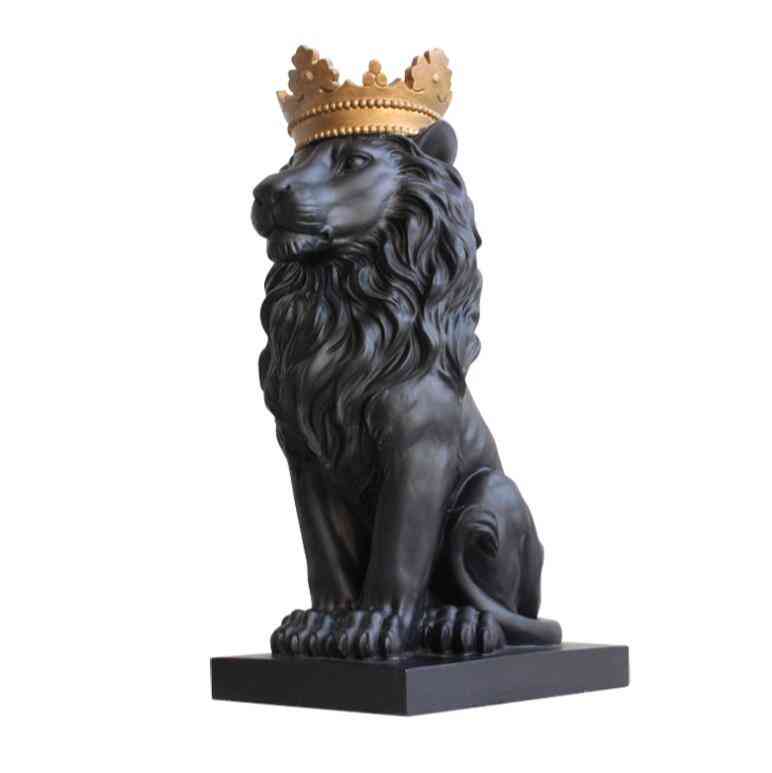 Crown Lion, Bear Statue Handicraft Sculpture Home Decor