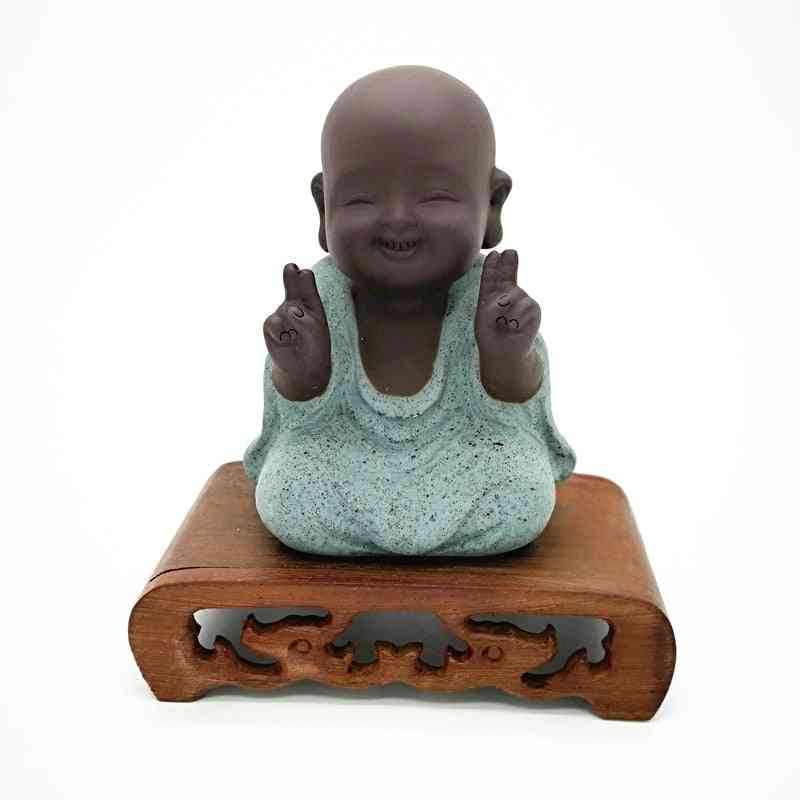 Ročno izdelan kip Bude - majhni menihi iz peska geomantične figurice za dekoracijo doma