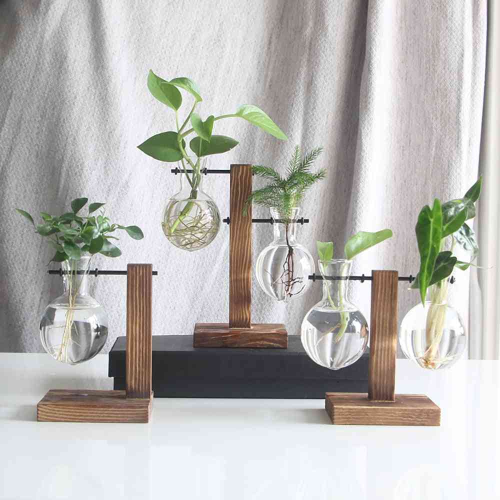 Vase en verre d'ampoule de terrarium de plante de bureau hydroponique - stations de propagation de plantation d'eau décoration de la maison