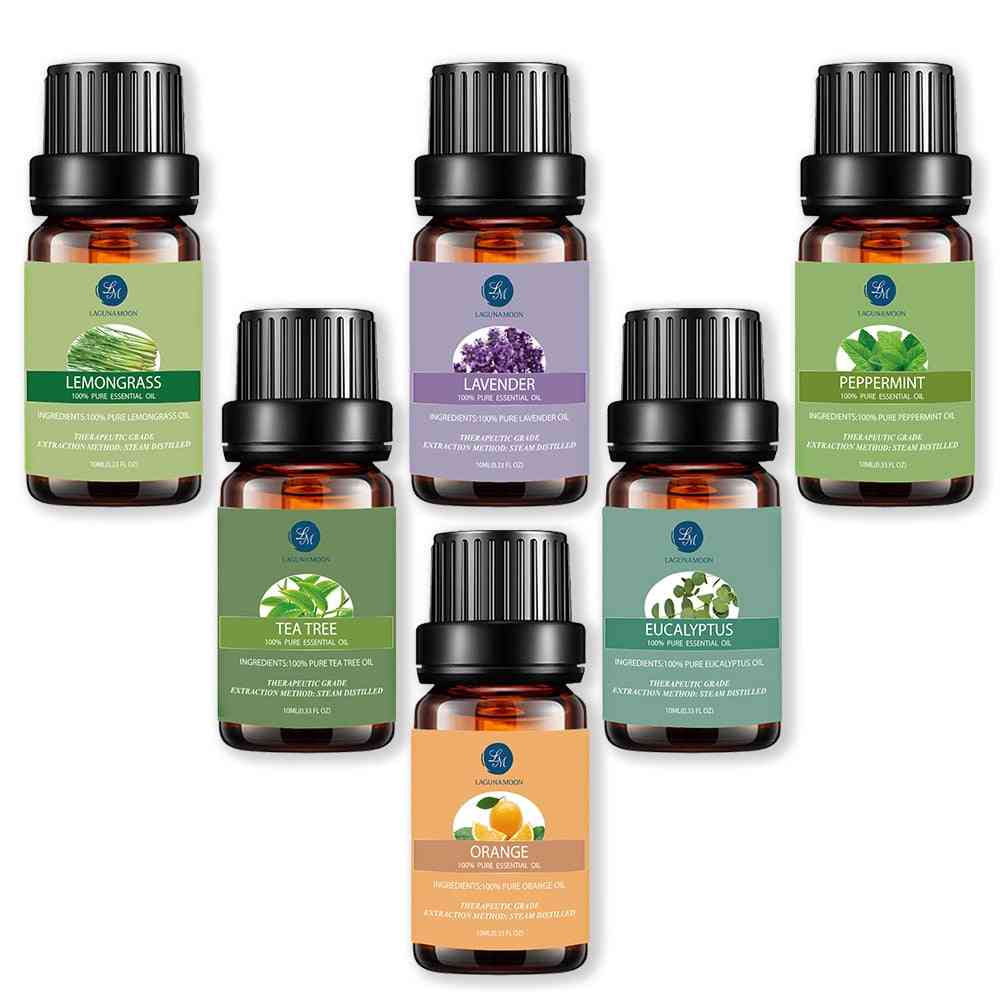 Essential Oil - Made Of Humidifier Papermint, Lemongrass, Orange And Tea Tree