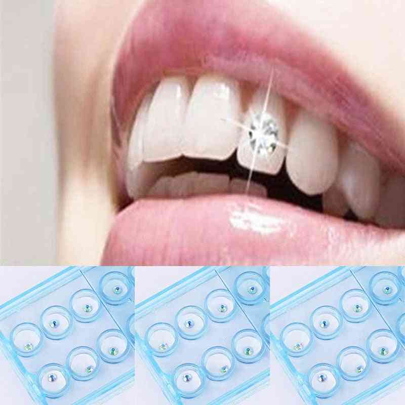 10pcs Acrylic Diamond Bur Dental Material - Teeth Whitening Studs ,tooth Decoration, Denture Teeth Crystal Ornament
