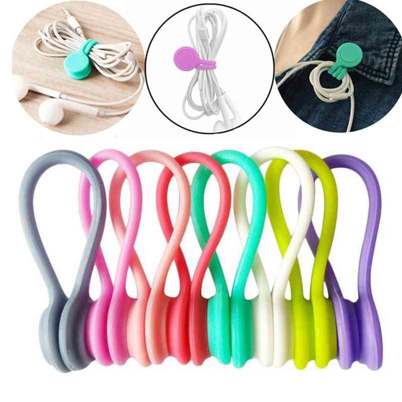 Multi Function Durable Magnet Headphones, Earphone Cord Winder Cables Holder, Organizer Clips