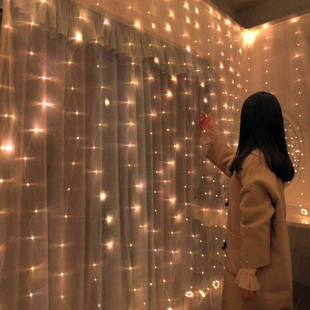 Led Curtain Copper Wire String Valentines Fairy Lights For Christmas Decorations