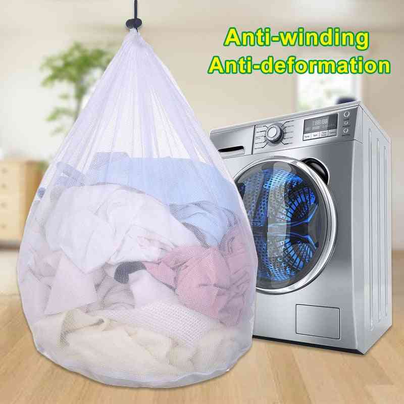 Mesh tøy vaskeposer kurv sammenleggbare delikatesser undertøy bh sokker undertøy vaskemaskin klær beskyttelsesnett - 30x40cm