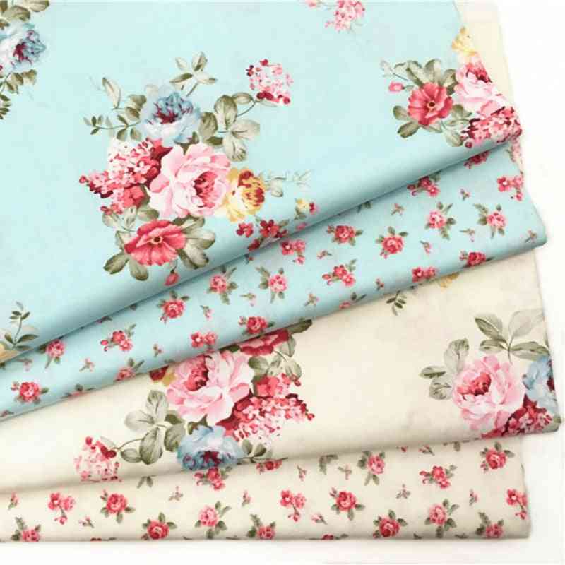 Keprové kvetinové látky na domáce šitie textilu - posteľná bielizeň a prešívanie