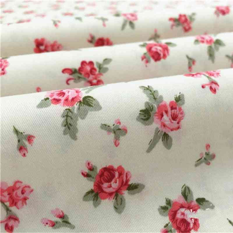 Keprové kvetinové látky na domáce šitie textilu - posteľná bielizeň a prešívanie