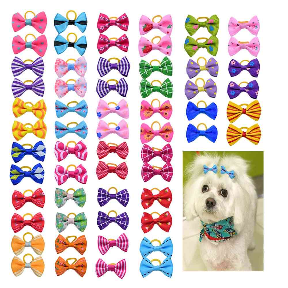 Dog Grooming Hair Bows-rubber Bands