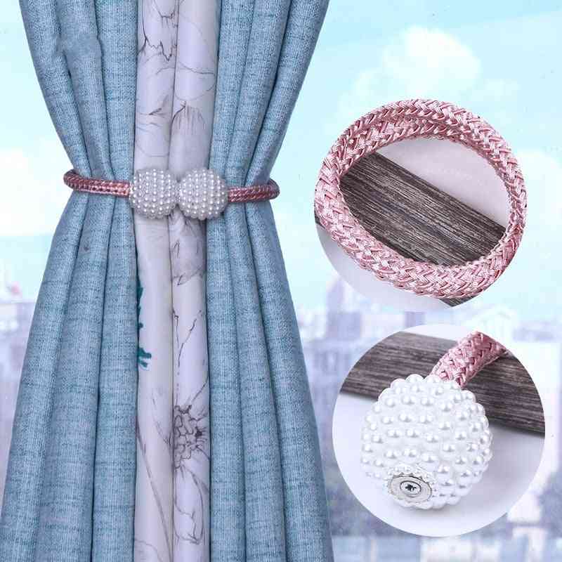 Pearlescent Magnetic Curtain Clip Thick Rope Buckle Strap