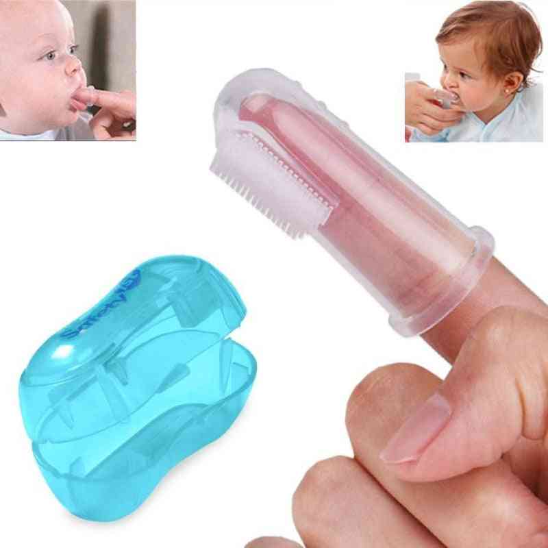 5.5x2.3cm Baby Finger Toothbrush Soft Safe Baby Training Teether - Kid Finger Toothbrush
