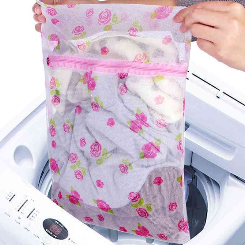 Mosodai mosótáska melltartóhoz, fehérneműhöz, zoknihoz, inghez tartozó ruhanemű mosózsák - mosógép hálózsák