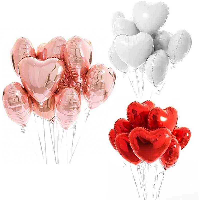 10pcs Foil Balloons, Latex Balloons For Wedding / Birthday Party Decorations