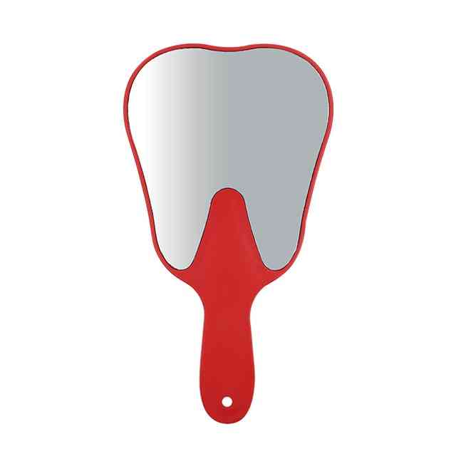 1pc Tooth Shaped Handle Dental Mirror Tool For Dentist Patient
