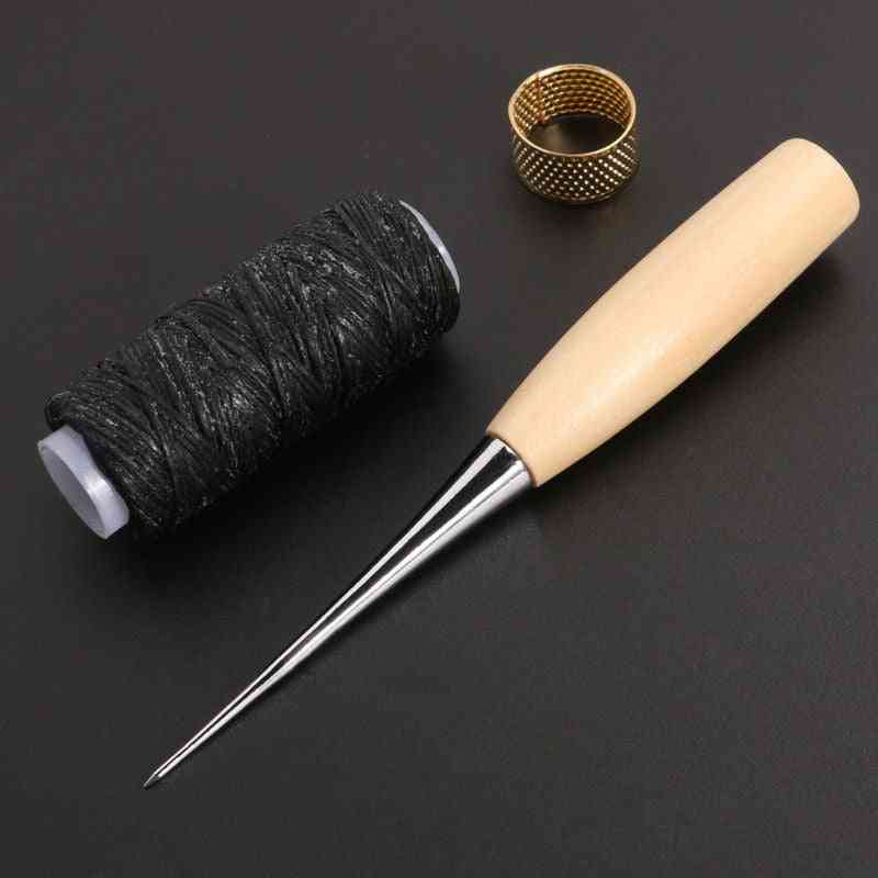 Punzón de aguja de coser para coser, coser artesanías de cuero - herramientas de reparación de calzado de cuero