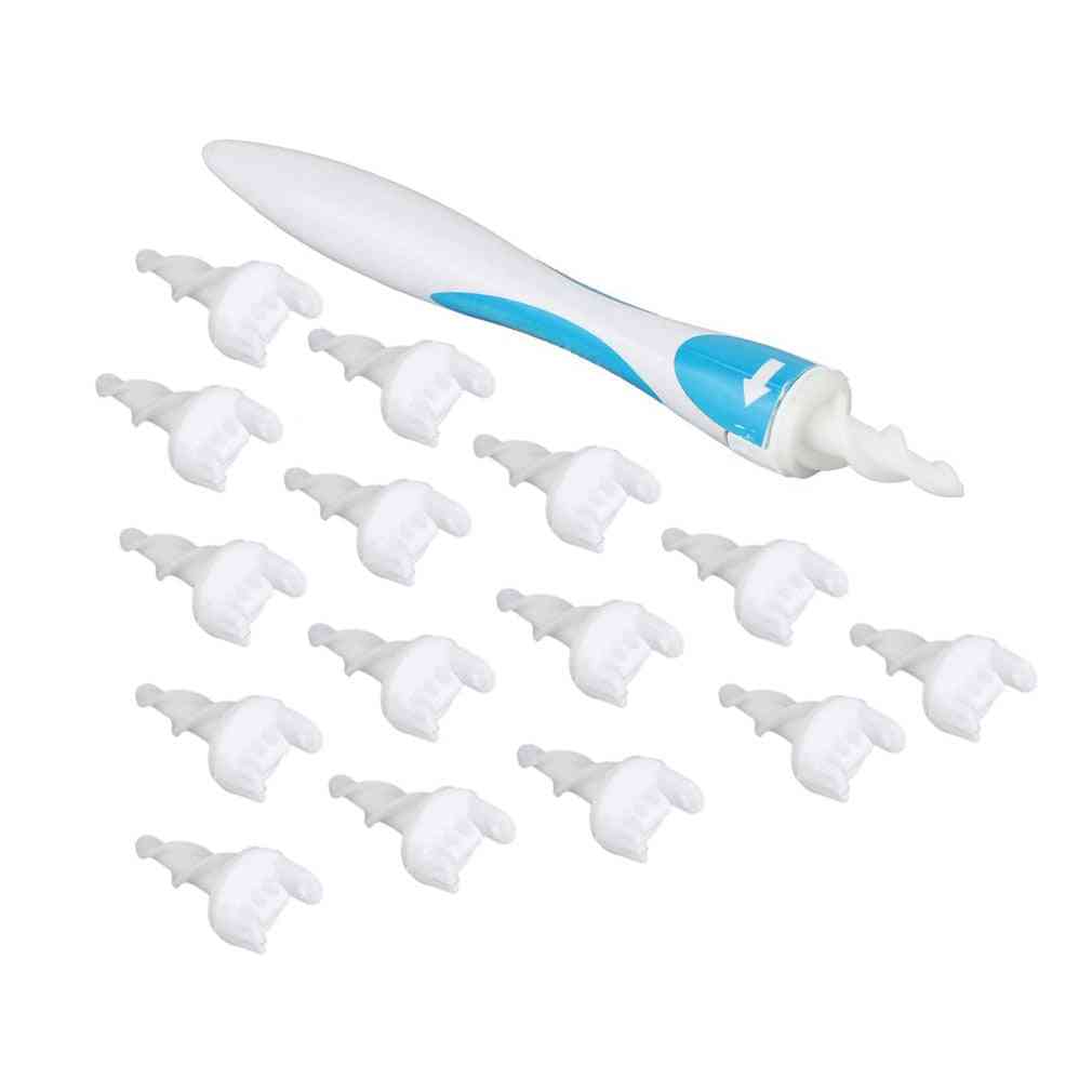16 Tips Rotating Ear Cleaner With Soft Silicone Tips - Safety Remove The Earwax Tool
