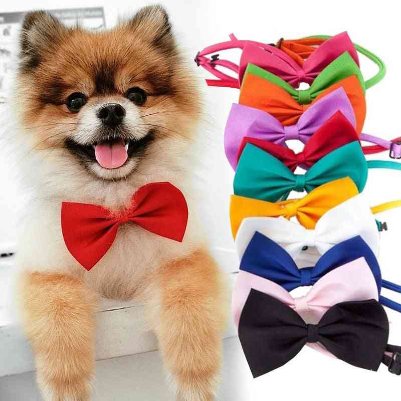 Pet Dog Cat Necklace Adjustable Strap For Collar Dogs Accessories, Pet Dog Bow Tie Puppy Bow Ties Dog Pet Supplies