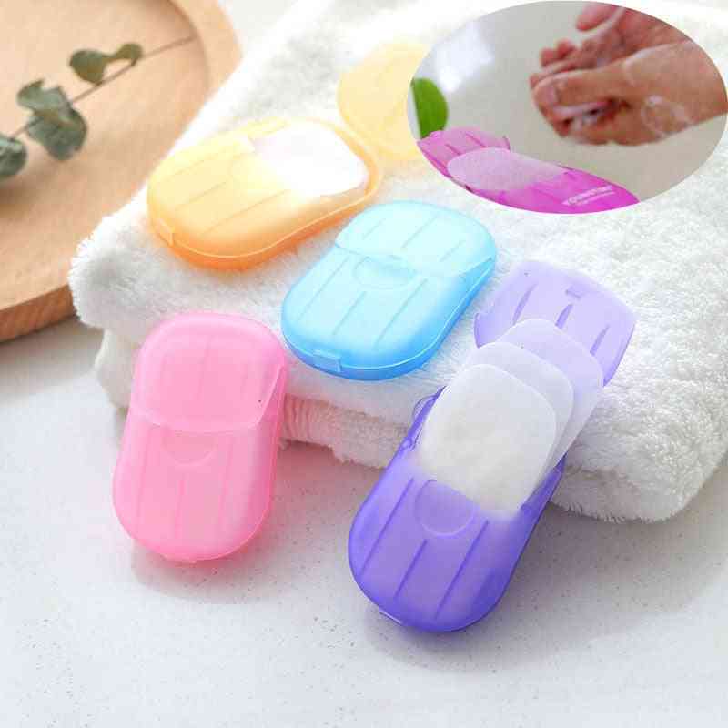 1pcs Convenient Washing Hand Wipes - Travel Scented Slice Sheets, Foaming Box Paper Soap