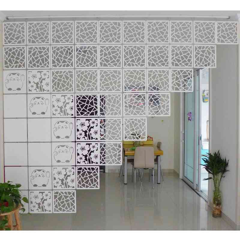 Home Decoration Wall Hanging Folding Screen Curtain Partition 4pcs