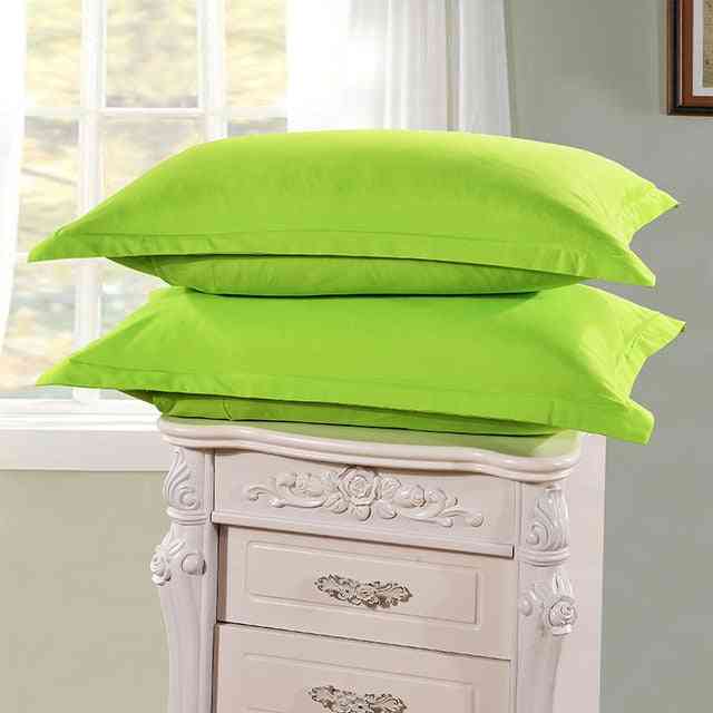 Brief Style 100% Polyester Solid Color Pillow Case For Bedroom