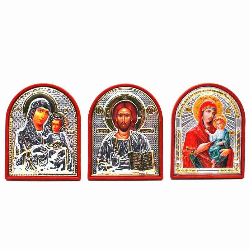 Church Lord Jesus/virgin Mary Orthodox Icon