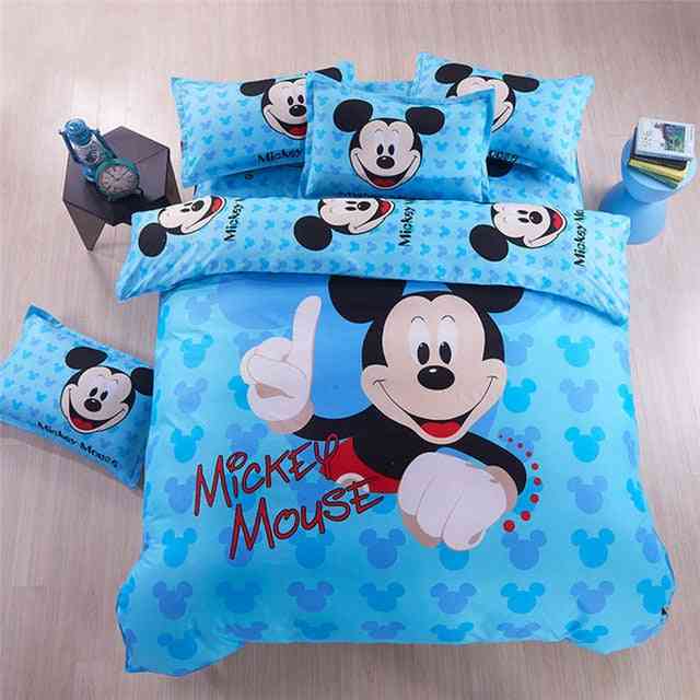 Disney Mickey Mouse & Minnie, Cartoon Bedding Set For
