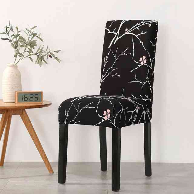 Modern Removable Anti Dirty Spandex Elastic Printing Dining Chair Slipcover