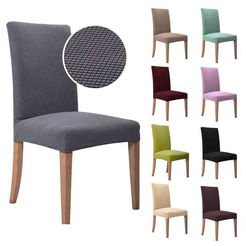 Jacquard Spandex Elastic Plain Dining Chair Cover/slipcover