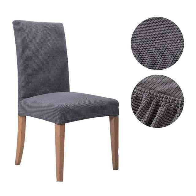 Funda / funda para silla de comedor lisa elástica de spandex jacquard