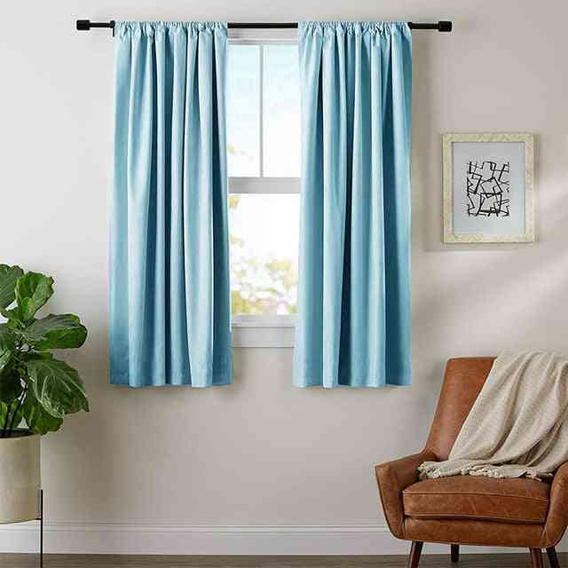 Solid Color, Blackout Short Curtains For Bedroom, Kitchen, Living Room