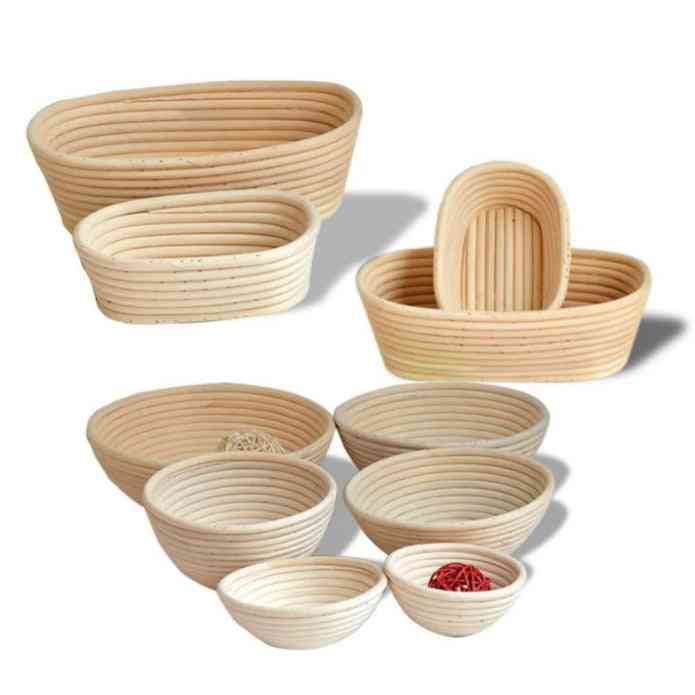 Storage Basket - Bread Banneton Liner And Brotform Rising Rattan Fruit Tray
