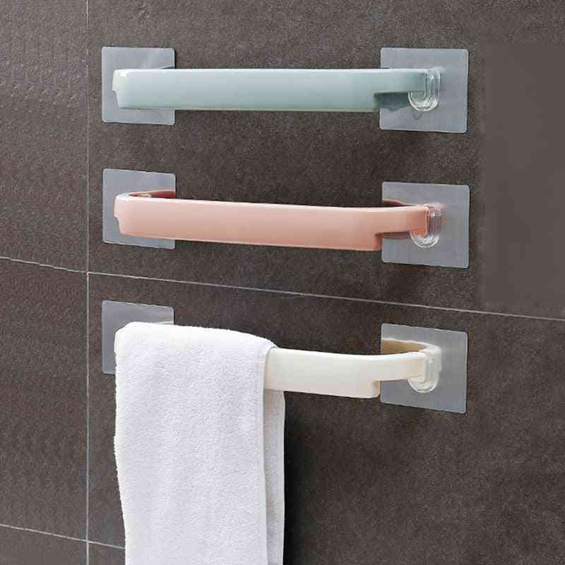Self Adhesive Wall Mounted Towel Holder Rack Hanger For Bathroom