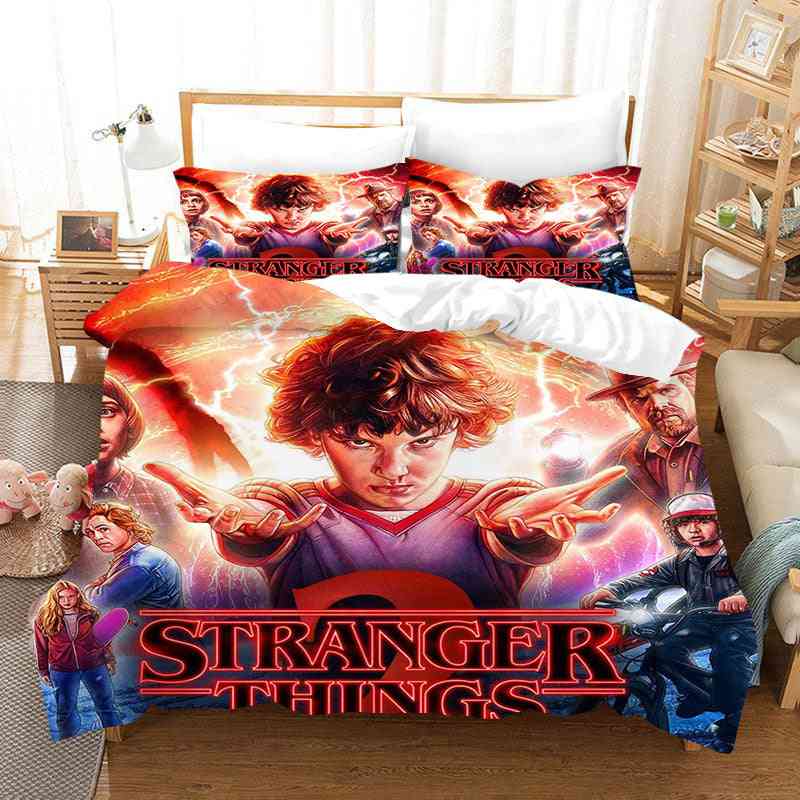 3d Printing Stranger Things Quilt Cover And Pillowcase No Sheets Bedding Set