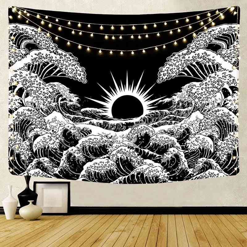Modern Stylish Wall Hanging Sun, Moon And Tarot Tapestry