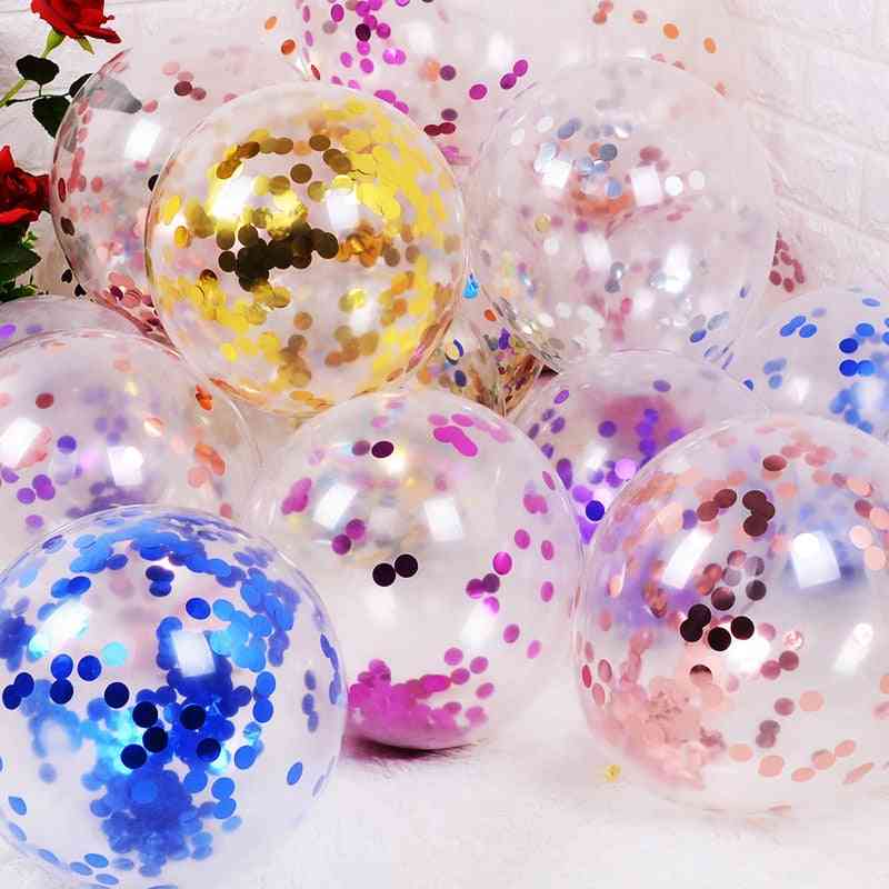 Glitter Confetti Latex Balloons - Baby Shower Decoration