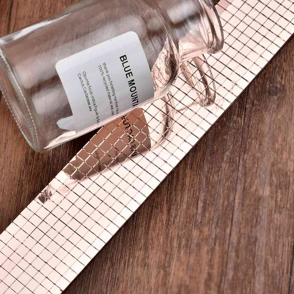 Self Adhesive Real Glass Mirror Mosaic Tiles Mini Square Glass For Diy Craft