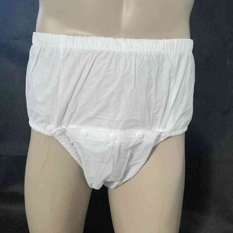 Open Front Waterproof Pants For Adult - Non Disposable Diaper , Pvc Incontinence Shorts