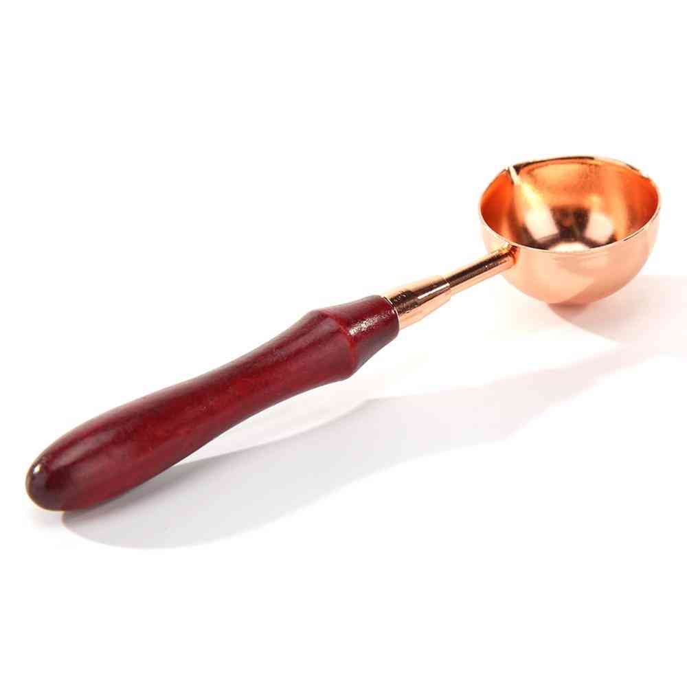 Retro Wood Handle Sealing Wax Spoon