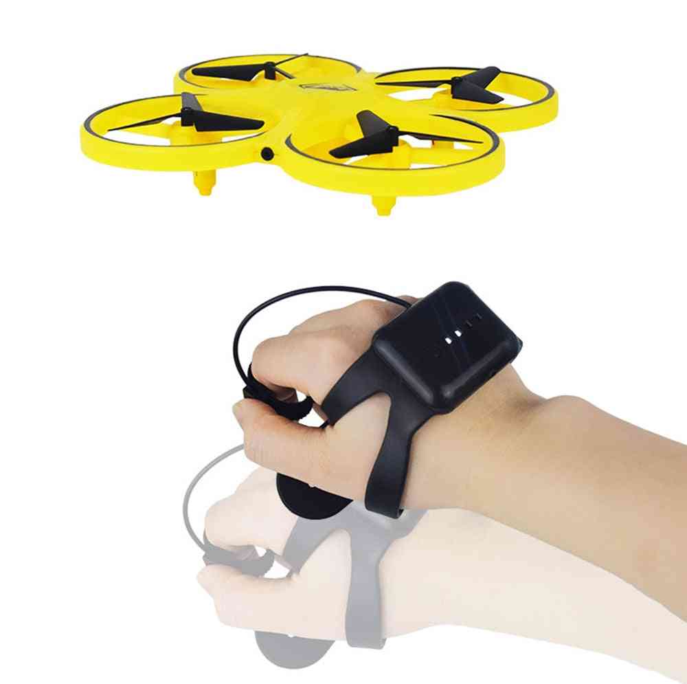 Mini quadkopter indukcyjny dron - inteligentny zegarek teledetekcyjny samolot UFO - czerwony