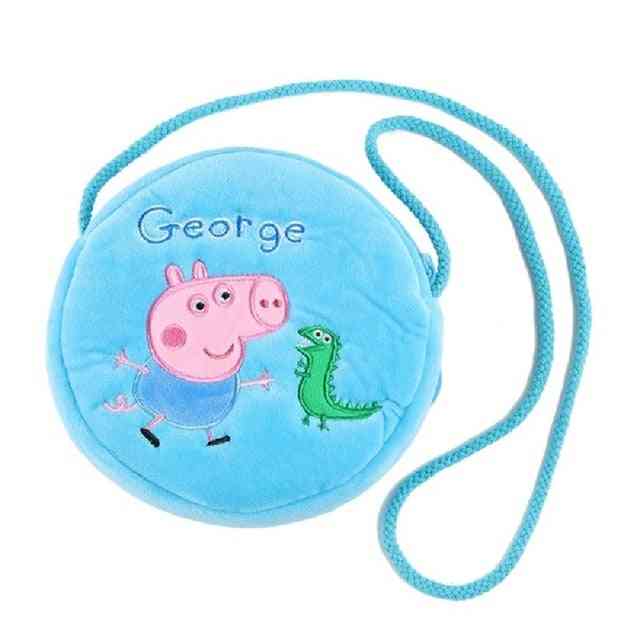 Peppa pig george tecknad plysch ryggsäck leksaker - dockor för barn