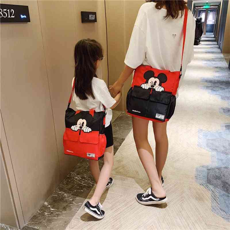 Disney Mickey Mouse School Bag - Bag Canvas's Messenger Shoulder Bag For Kids