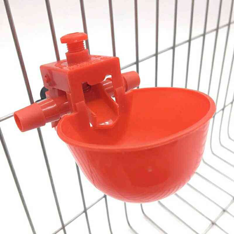 Drinker Drinking Cups For Chickens - Red Quail Chicken Waterer Bowl,  Automatic Poultry Coop Feeder Water Drinking Cup