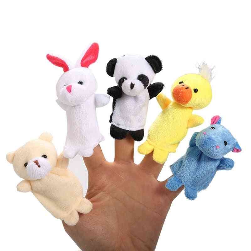 Cartoon Boy Girl Finger Puppet, Animal Child Cute Dolls Telling Stories To The Baby