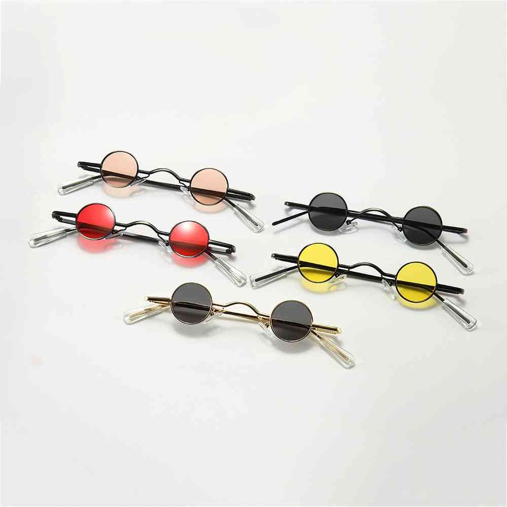 Mini okrągłe okulary przeciwsłoneczne dla mężczyzn - okulary przeciwsłoneczne do pielęgnacji oczu - czarne