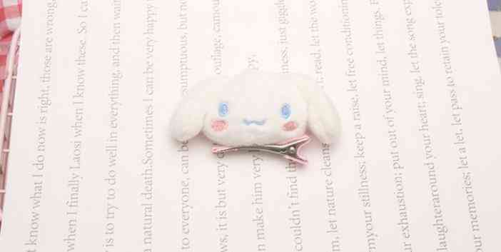 Lovely Cartoon Melody Pudding Cinnamoroll Dog Doll - Hair Rope And Hairpin For