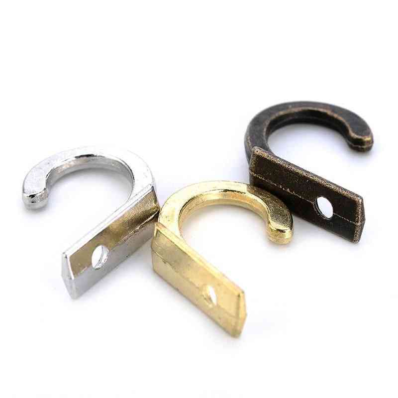 Antique Hooks - Small Wall Hanger Buckle Horn Lock Clasp Hook Hasp Latch For Wooden Jewelry