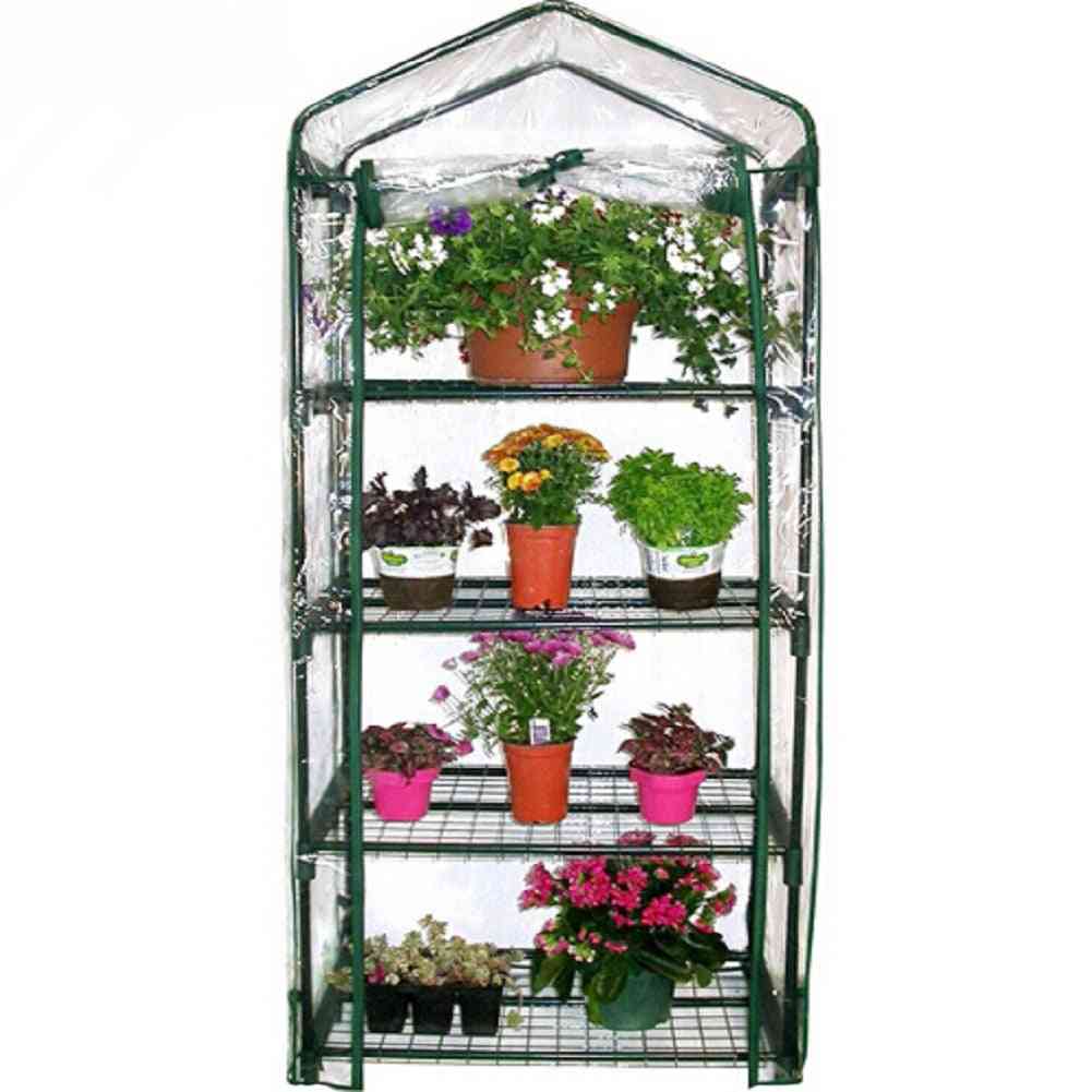 Anti-uv négy emelet növény mini kert vízálló üvegházhuzat