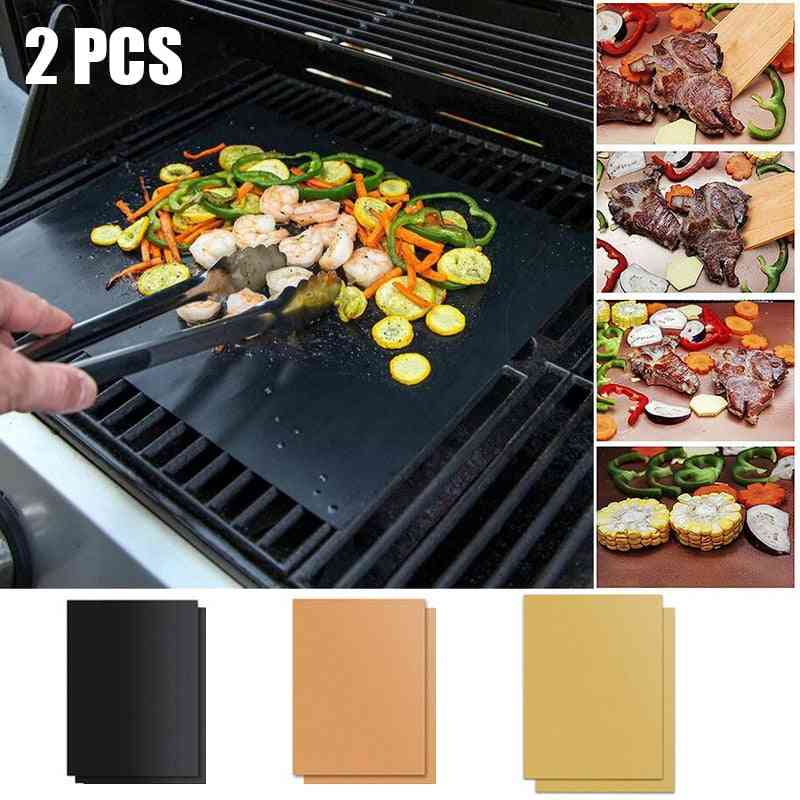 Non Stick Bbq Grill Pads, Barbecue Baking Reusable Cooking Plate , Grill Mat For Party